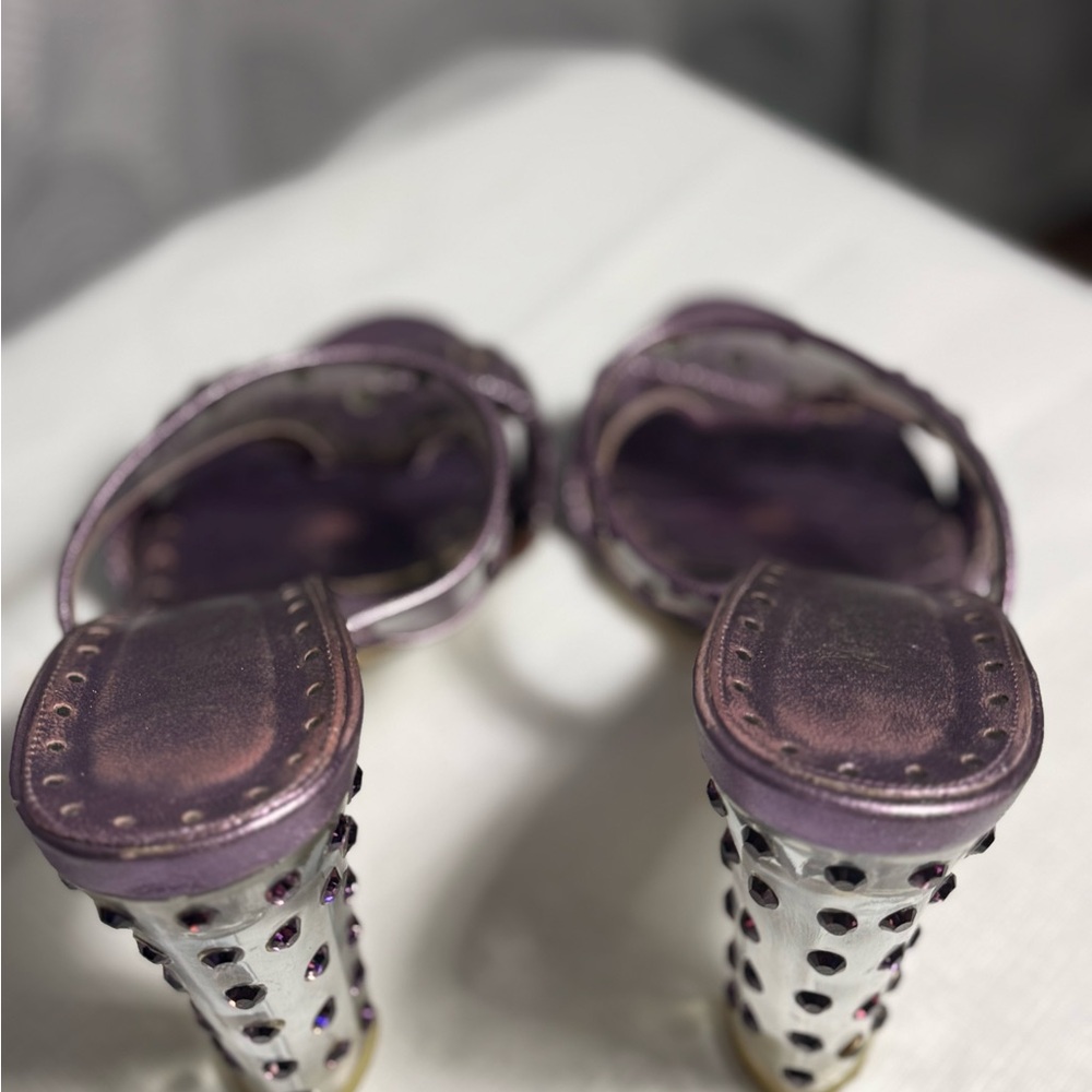 Vintage YSL by Tom Ford Swarovski crystal lucite heels - Picture 7 of 16